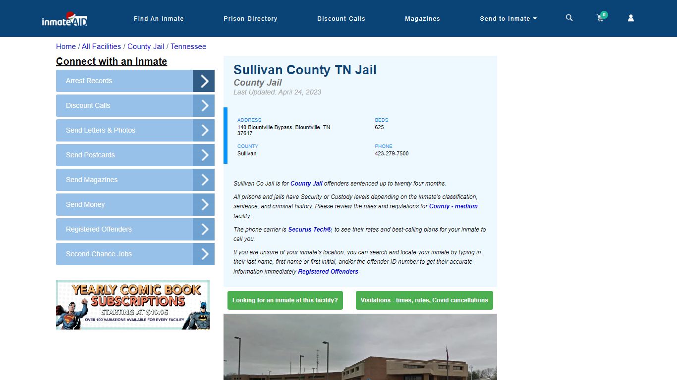 Sullivan County TN Jail - Inmate Locator - Blountville, TN